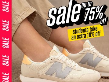 Sale – up to 75% off – students get an extra 10% off