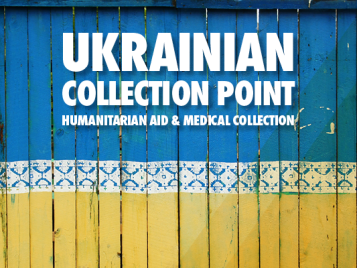 Ukrainian Aid Collection Point at Touchwood