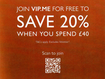 Join VIP.ME for free to save 20%*.....