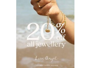 20% off all Jewellery at Lisa Angel